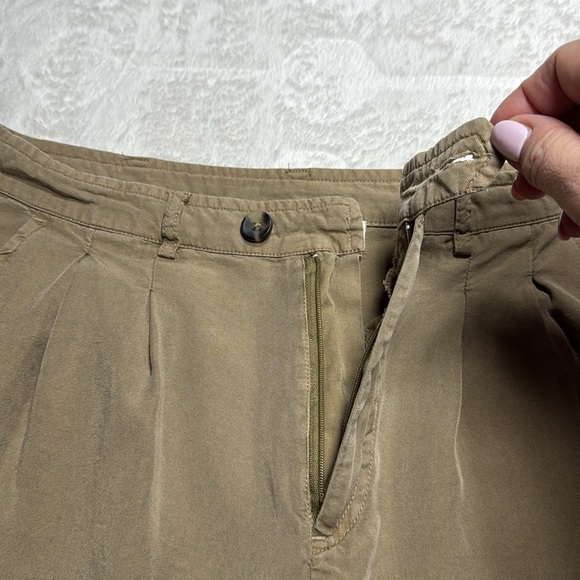 Thread & Supply Women’s Tan Wide Leg Cone Pocket Pants Size M High Waist - Picture 11 of 12